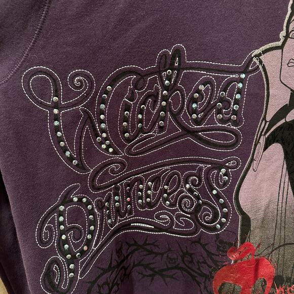 Disney Parks Evil Queen Villain Snow White Purple Embellished Zip Jacket XL - Picture 8 of 8